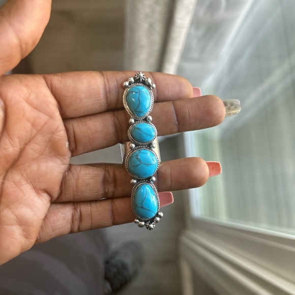 Turquoise ring statement ring - Picture 3 of 9